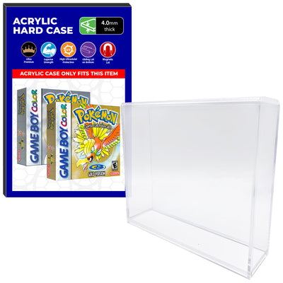 Acrylic Case for Nintendo Game Boy Color Standard Video Game Boxes, 4mm thick, UV Resistant & Magnetic Slide Bottom