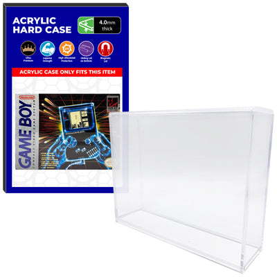 Acrylic Case for Nintendo Game Boy Original Video Game Console Box, 4mm thick, UV Resistant & Magnetic Slide Bottom