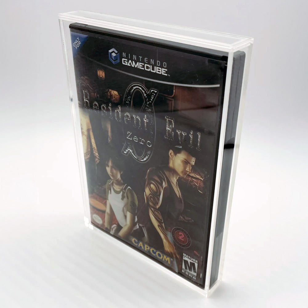 Acrylic Case for Nintendo GameCube Standard Video Game Cases, 4mm thick, UV Resistant & Magnetic Slide Bottom