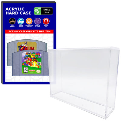 KP Fortress Acrylic Hard Case for N64 Nintendo 64 Video Game Cartridge 4mm thick, UV & Slide Bottom on The Pop Protector Guide by Display Geek and Kollector Protector