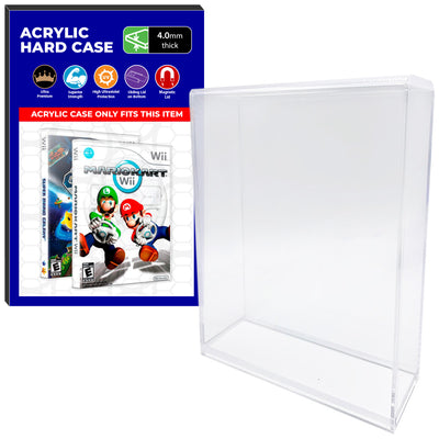 Acrylic Case for Nintendo Wii Standard Video Game Cases, 4mm thick, UV Resistant & Magnetic Slide Bottom