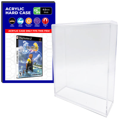 Acrylic Case for PS2 Playstation 2 Standard Video Game Cases, 4mm thick, UV Resistant & Magnetic Slide Bottom