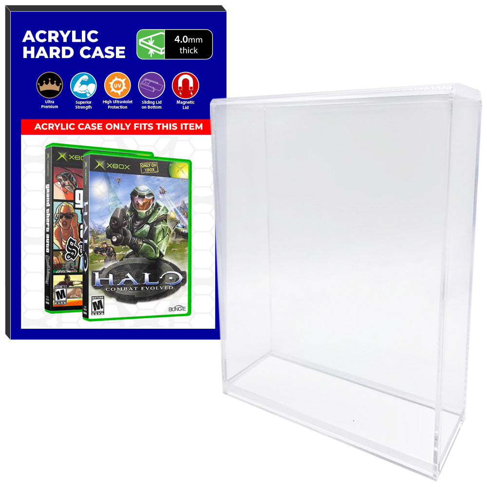 Acrylic Case for XBOX Standard Video Game Cases, 4mm thick, UV Resistant & Magnetic Slide Bottom