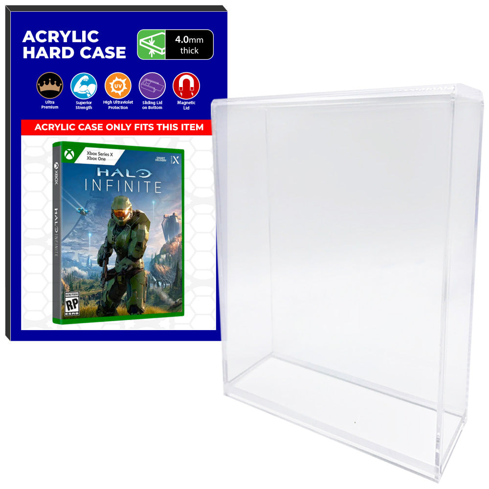 Acrylic Case for XBOX Series X Standard Video Game Cases, 4mm thick, UV Resistant & Magnetic Slide Bottom