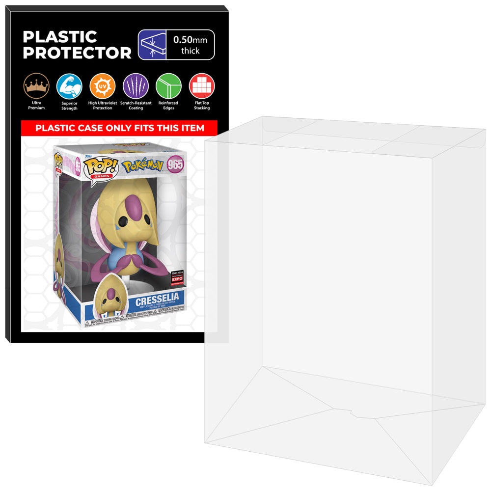 Pop Protector for 10 inch Cresselia C2E2 Expo #965 Jumbo Funko Pop on The Protector Guide App by Display Geek