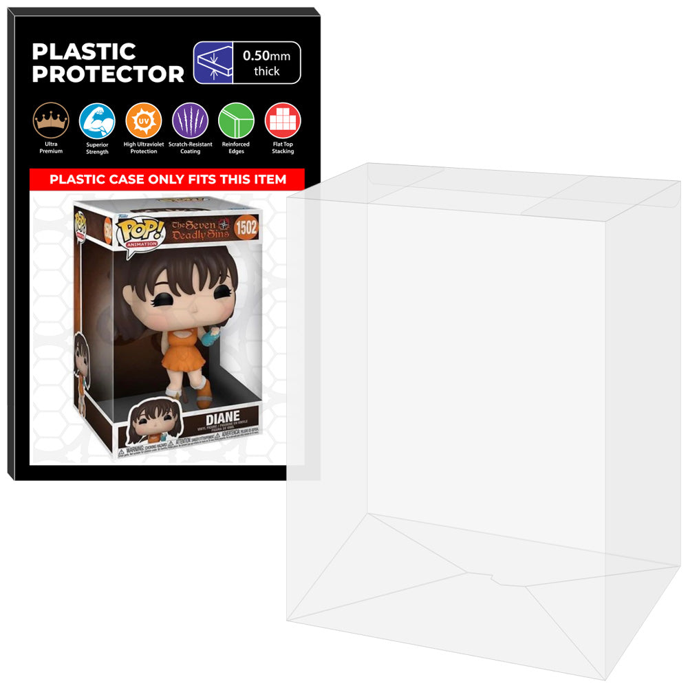 Pop Protector for 10 inch The Seven Deadly Sins Diane with Gideon Hammer #1502 Jumbo Funko Pop on The Protector Guide App by Display Geek