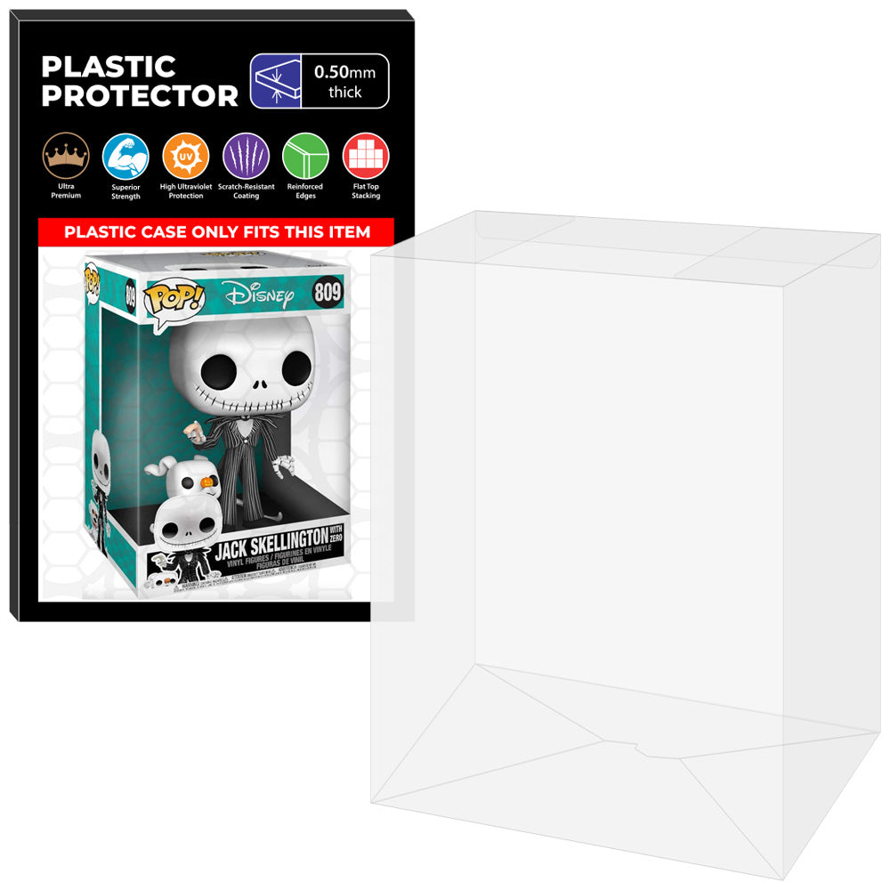 Pop Protector for 10 inch Jack Skellington with Zero #809 Jumbo Funko Pop