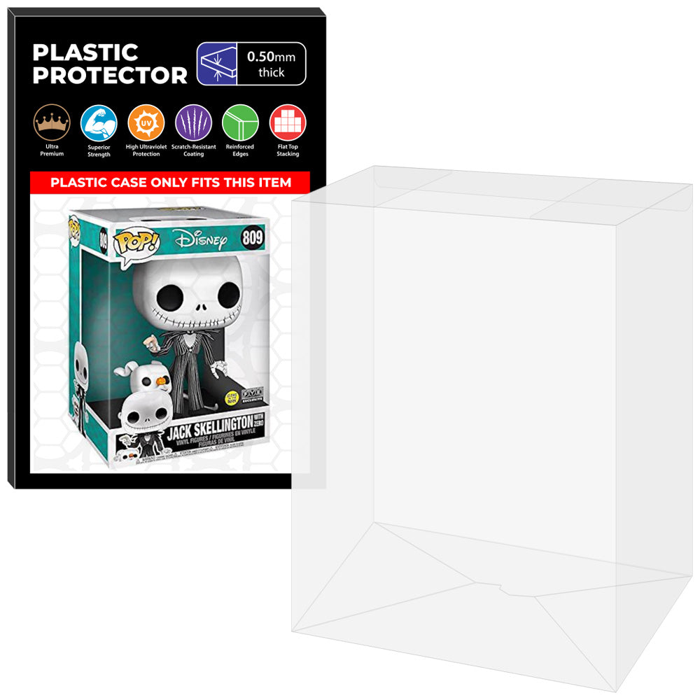 Pop Protector for 10 inch Jack Skellington with Zero #809 Jumbo Funko Pop on The Protector Guide App by Display Geek