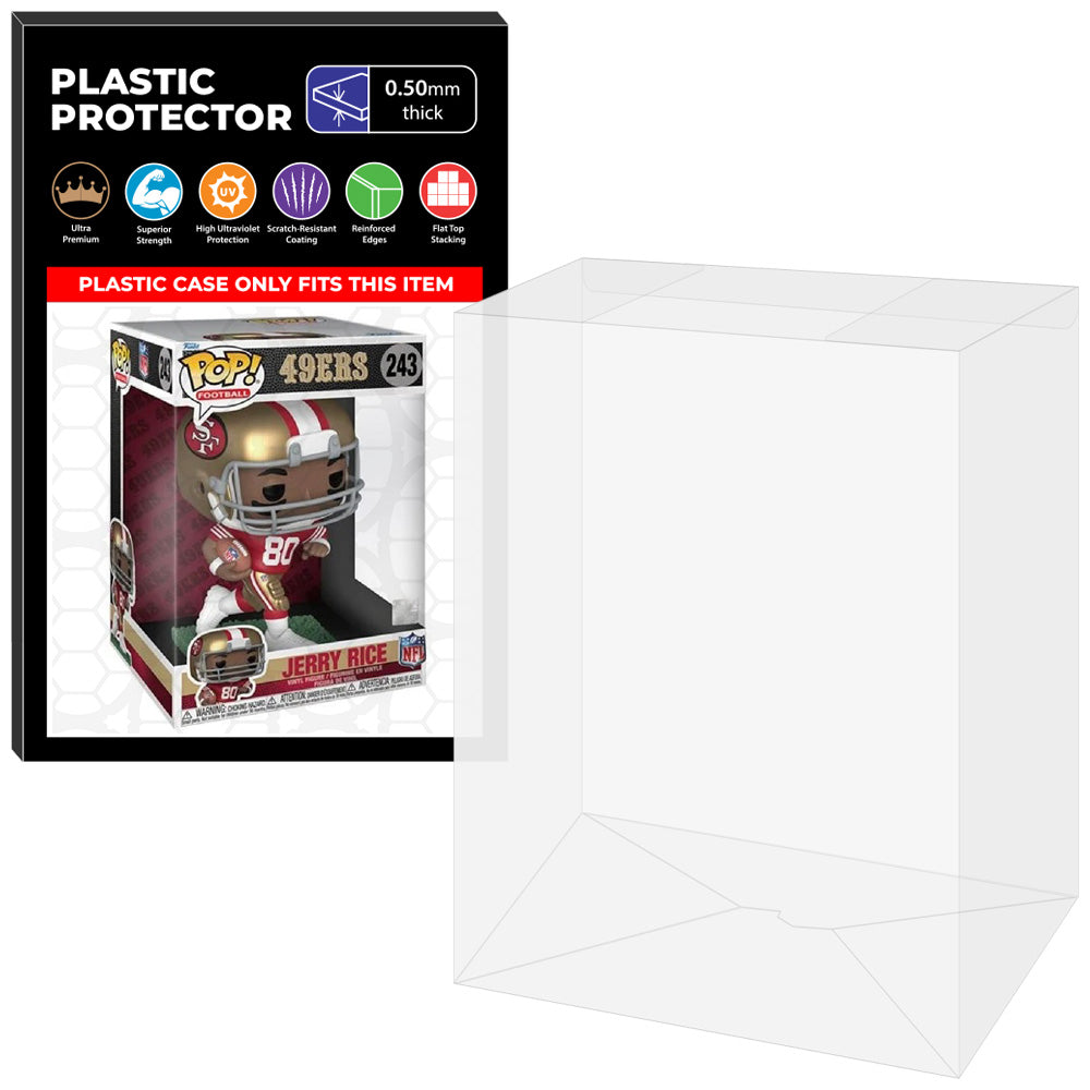 Pop Protector for 10 inch Jerry Rice #243 Jumbo Funko Pop on The Protector Guide App by Display Geek