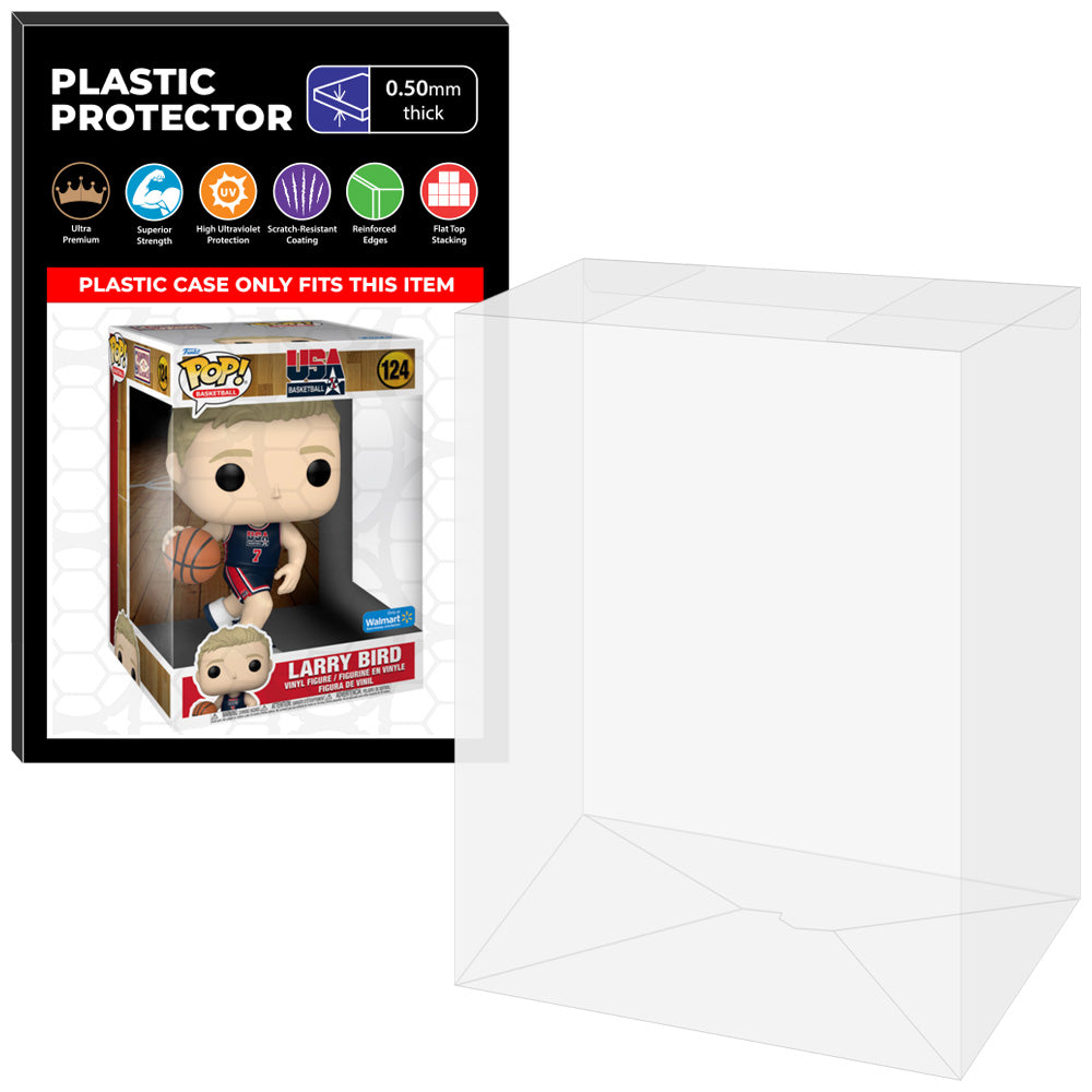 Pop Protector for 10 inch Larry Bird Team USA #124 Jumbo Funko Pop on The Protector Guide App by Display Geek