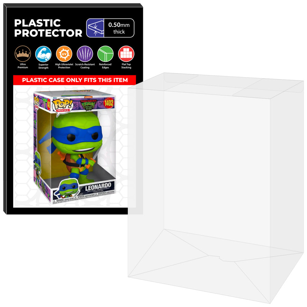 Pop Protector for 10 inch Leonardo #1402 TMNT Jumbo Funko Pop on The Protector Guide App by Display Geek