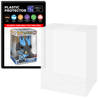 Pop Protector for 10 inch Lucario #863 Jumbo Funko Pop on The Protector Guide App by Display Geek