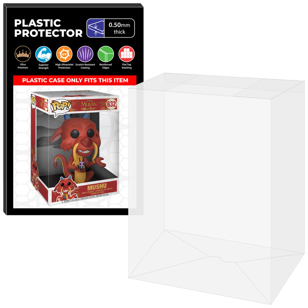 Pop Protector for 10 inch Mushu with Cricket #632 Jumbo Funko Pop on The Protector Guide App by Display Geek