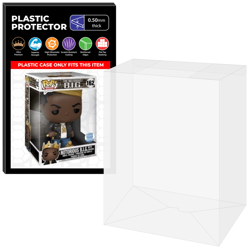 Pop Protector for 10 inch Notorious BIG with Crown #162 Jumbo Funko Pop on The Protector Guide App by Display Geek