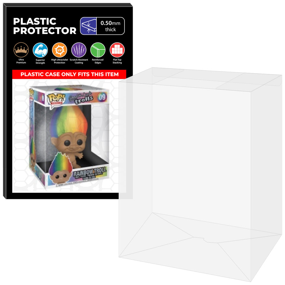 Pop Protector for 10 inch Rainbow Troll #09 Jumbo Funko Pop on The Protector Guide App by Display Geek