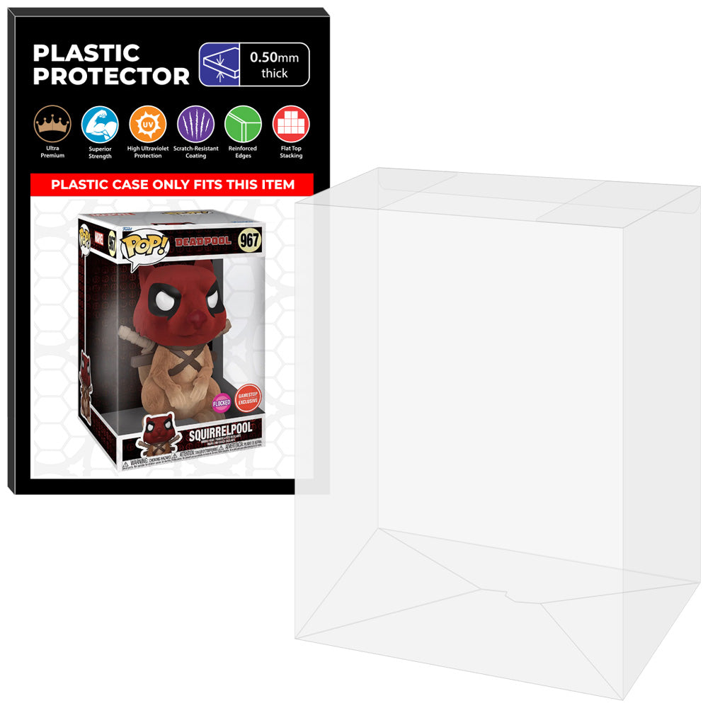 Pop Protector for 10 inch Squirrelpool Flocked #967 Jumbo Funko Pop on The Protector Guide App by Display Geek