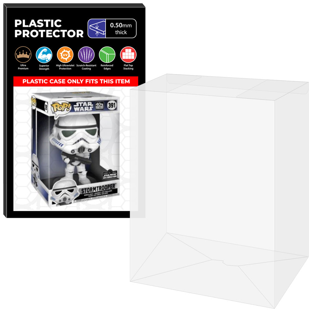 Pop Protector for 10 inch Stormtrooper #391 Jumbo Funko Pop on The Protector Guide App by Display Geek