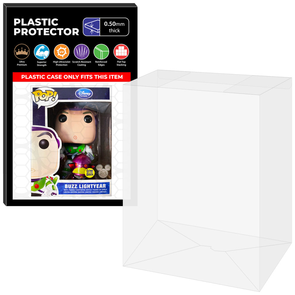 Pop Protector for 9 inch Giant Buzz Lightyear with Zurg Glow D23 Expo Funko Pop on The Protector Guide App by Display Geek