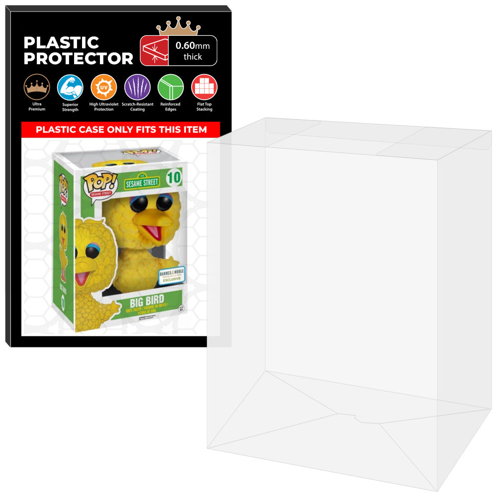 Pop Protector for 6 inch Big Bird Flocked #10 Super Funko Pop on The Protector Guide App by Display Geek