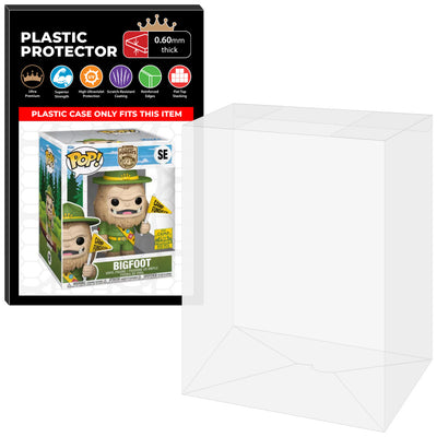 Pop Protector for 6 inch Bigfoot Yellow Flag Light Brown SE Super Funko Pop - 0.60mm Thick UV and Scratch Resistant Shield - Available on The Protector Guide App by Display Geek