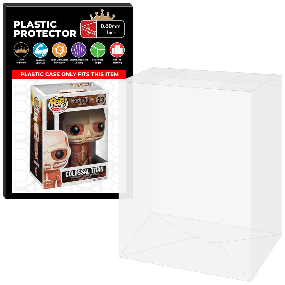 Pop Protector for 6 inch Attack on Titan Colossal Titan #23 Super Size Funko Pop on The Protector Guide App by Display Geek