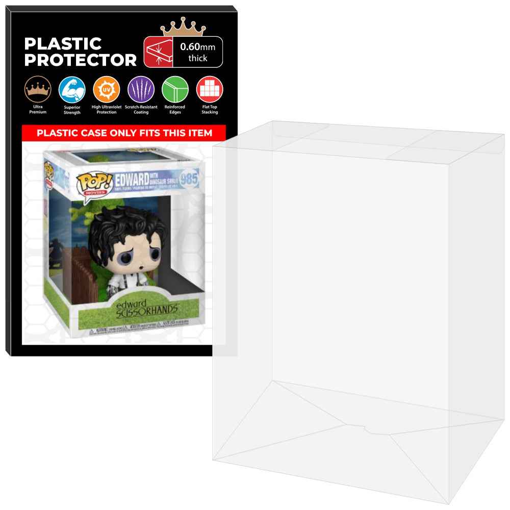 Pop Protector for 6 inch Edward with Dinosaur Shrub #985 Super Funko Pop on The Protector Guide App by Display Geek