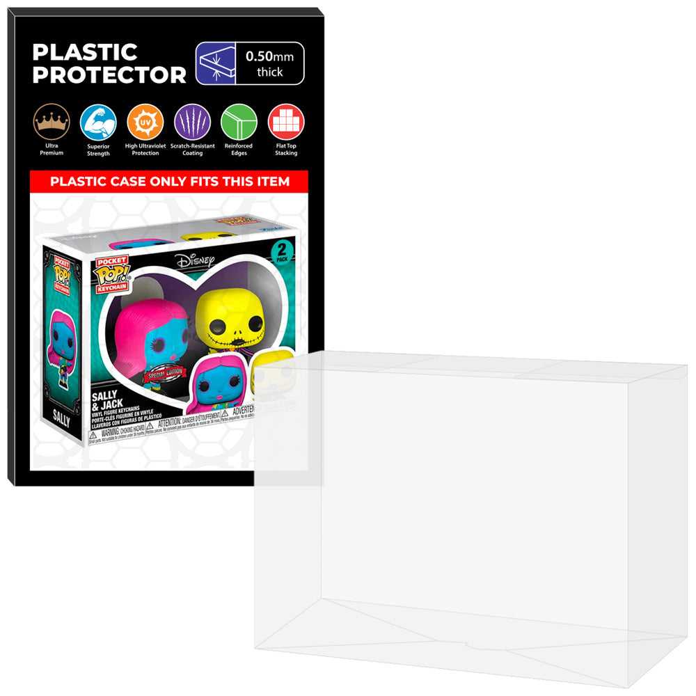 Pop Protector for Sally & Jack Blacklight Funko 2 Pack Pocket Pop Keychains