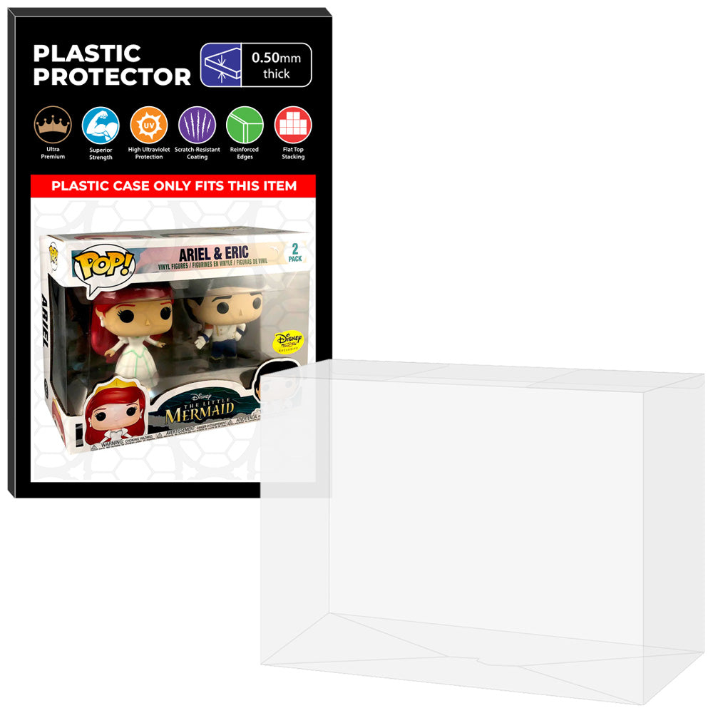 Pop Protector for 2 Pack Ariel & Eric Wedding Funko Pop on The Protector Guide App by Display Geek