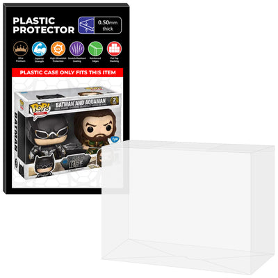 Pop Protector for 2 Pack Batman & Aquaman Funko Pop on The Protector Guide App by Display Geek