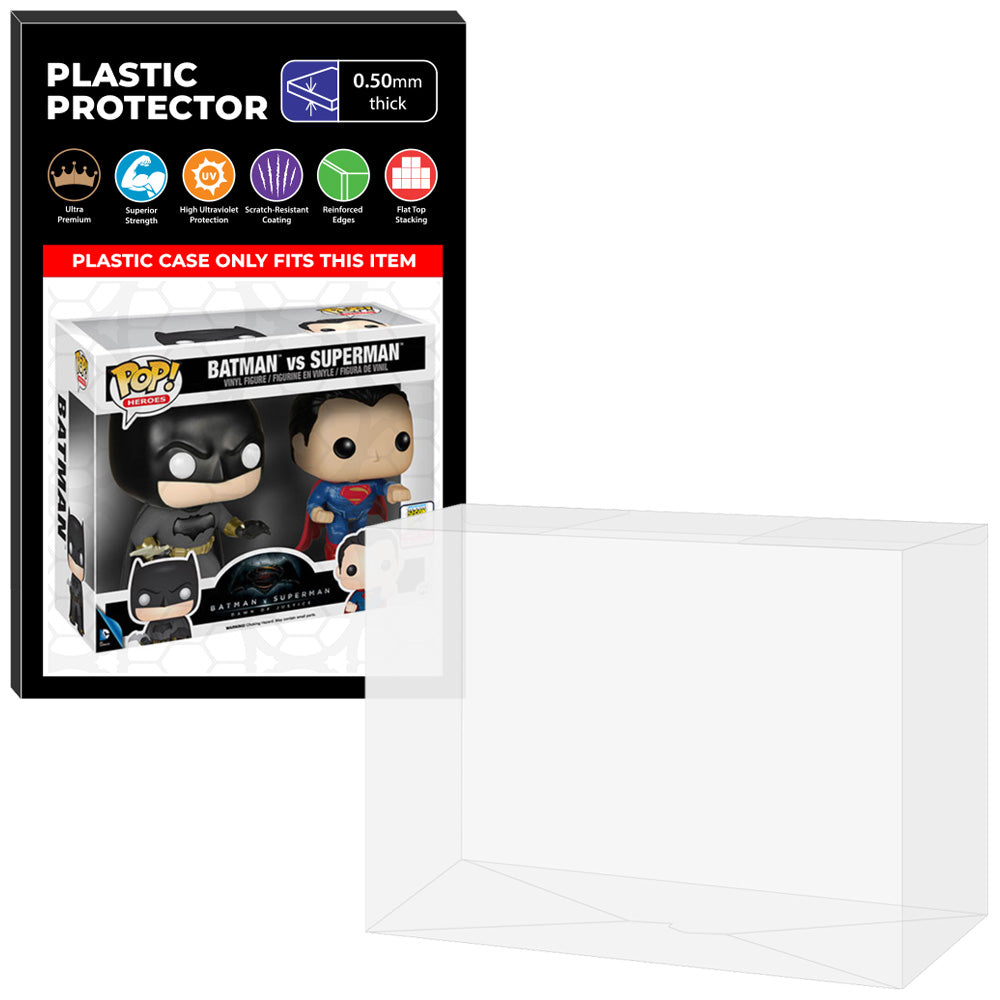 Pop Protector for 2 Pack Batman vs Superman Dawn of Justice SDCC Funko Pop on The Protector Guide App by Display Geek