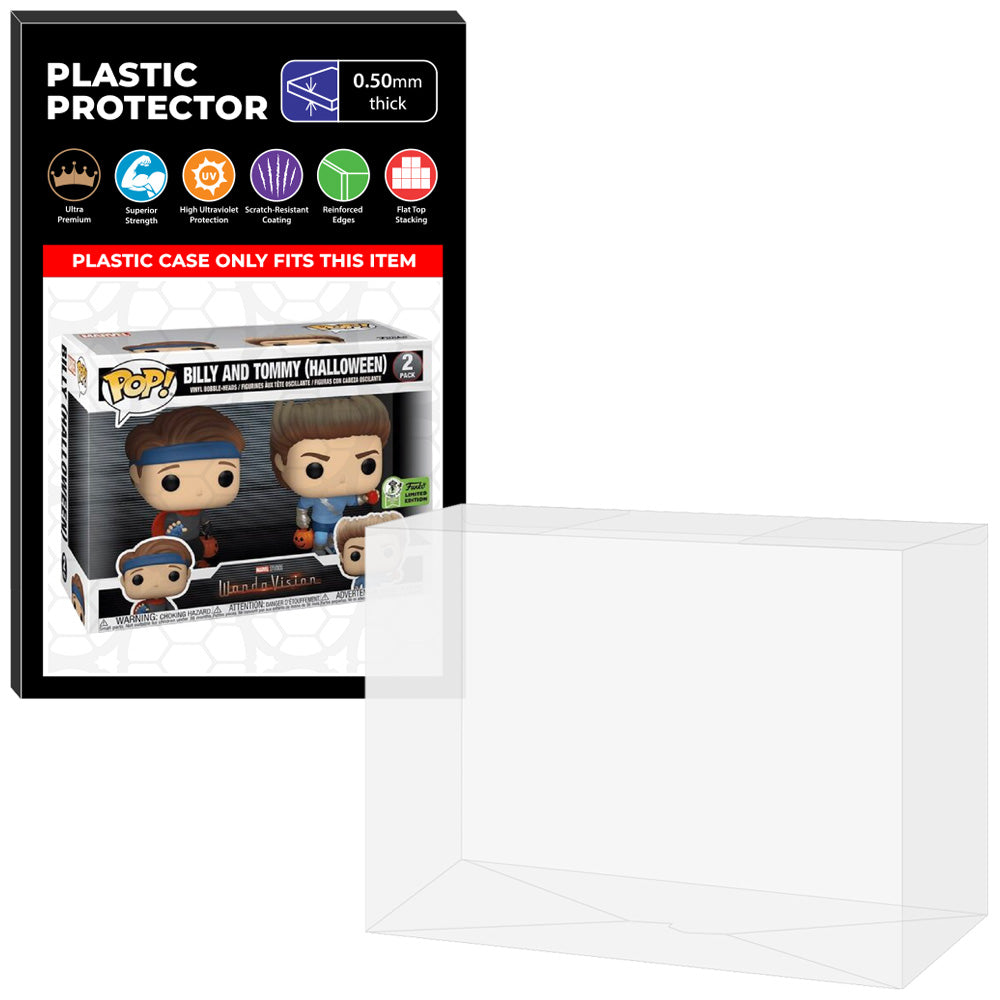 Pop Protector for 2 Pack Billy & Tommy Halloween ECCC Funko Pop on The Protector Guide App by Display Geek