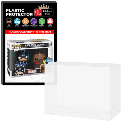 Pop Protector for 2 Pack Black Bolt & Lockjaw Glow SDCC Funko Pop