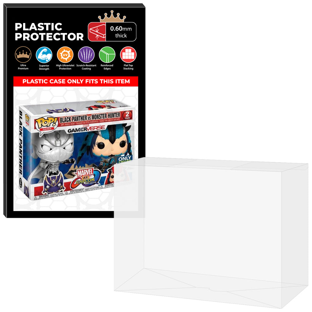 Pop Protector for 2 Pack Black Panther vs Monster Hunter Purple & Red Funko Pop