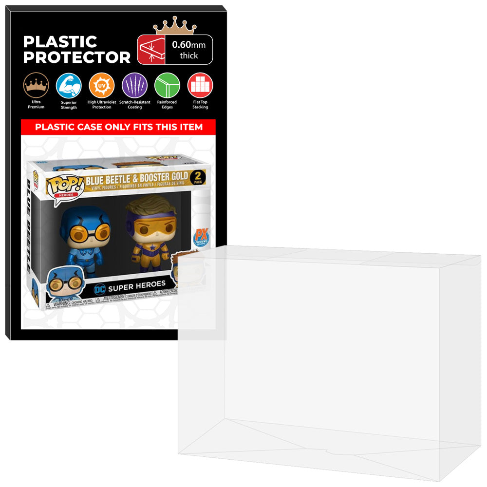 Pop Protector for 2 Pack Blue Beetle & Booster Gold Funko Pop