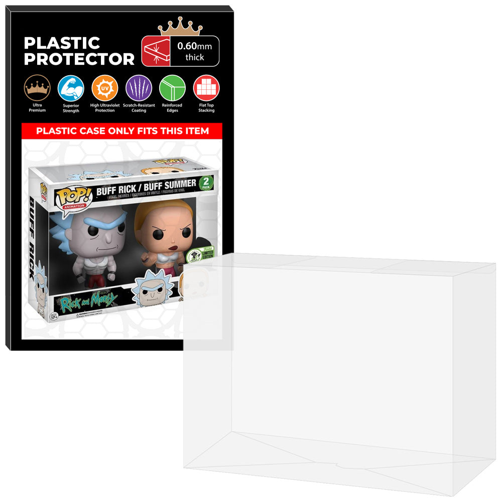 Pop Protector for 2 Pack Buff Rick & Buff Summer ECCC Funko Pop