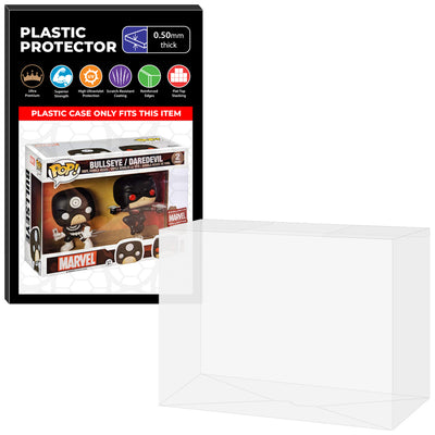 Pop Protector for 2 Pack Bullseye & Daredevil Funko Pop on The Protector Guide App by Display Geek