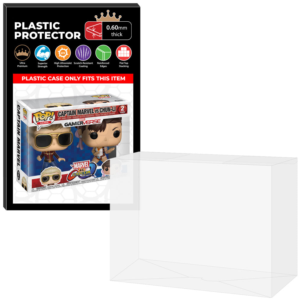 Pop Protector for 2 Pack Captain Marvel vs Chun-Li Funko Pop