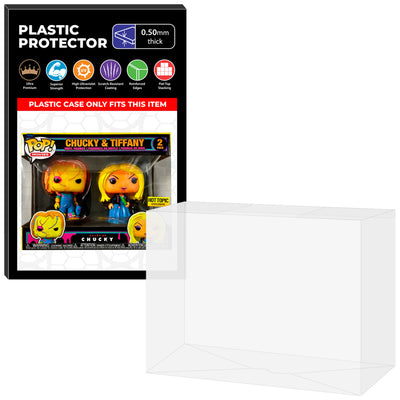 Pop Protector for 2 Pack Chucky & Tiffany Blacklight Funko Pop on The Protector Guide App by Display Geek