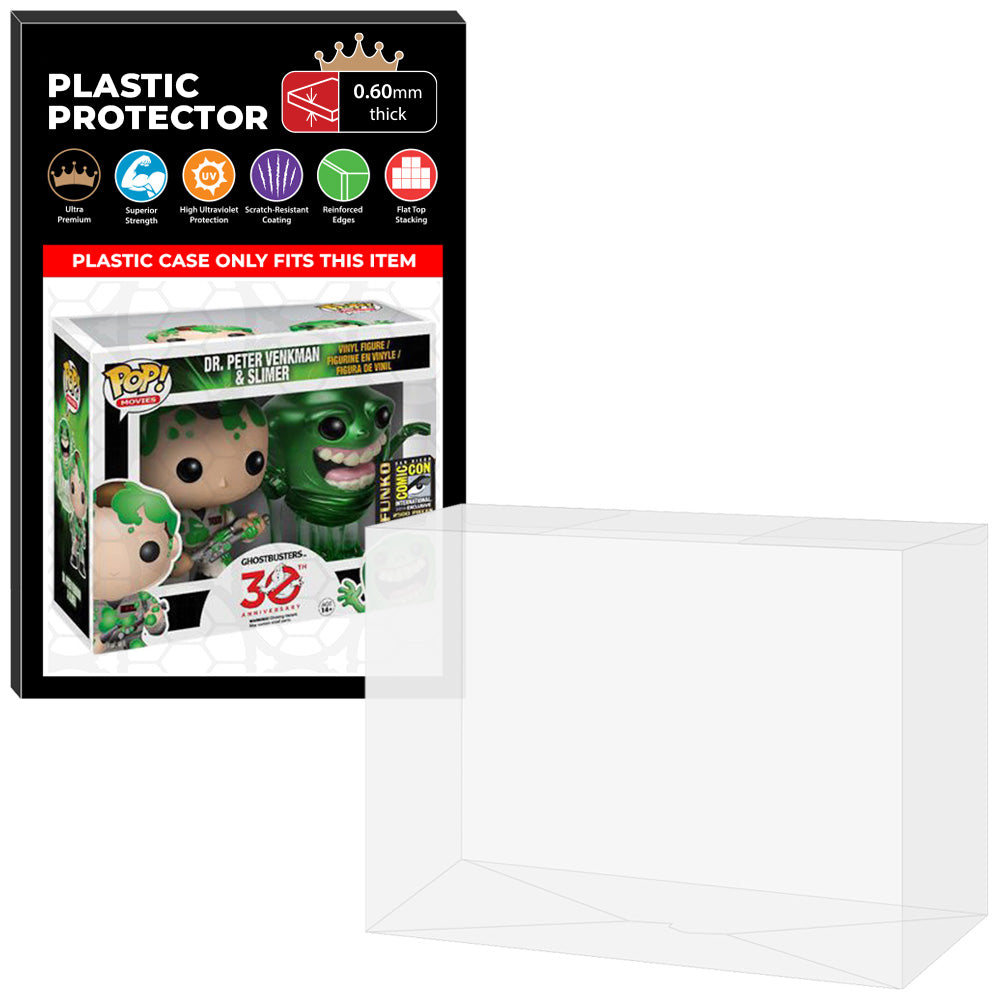 Pop Protector for 2 Pack Dr. Peter Venkman & Slimer Metallic SDCC Funko Pop