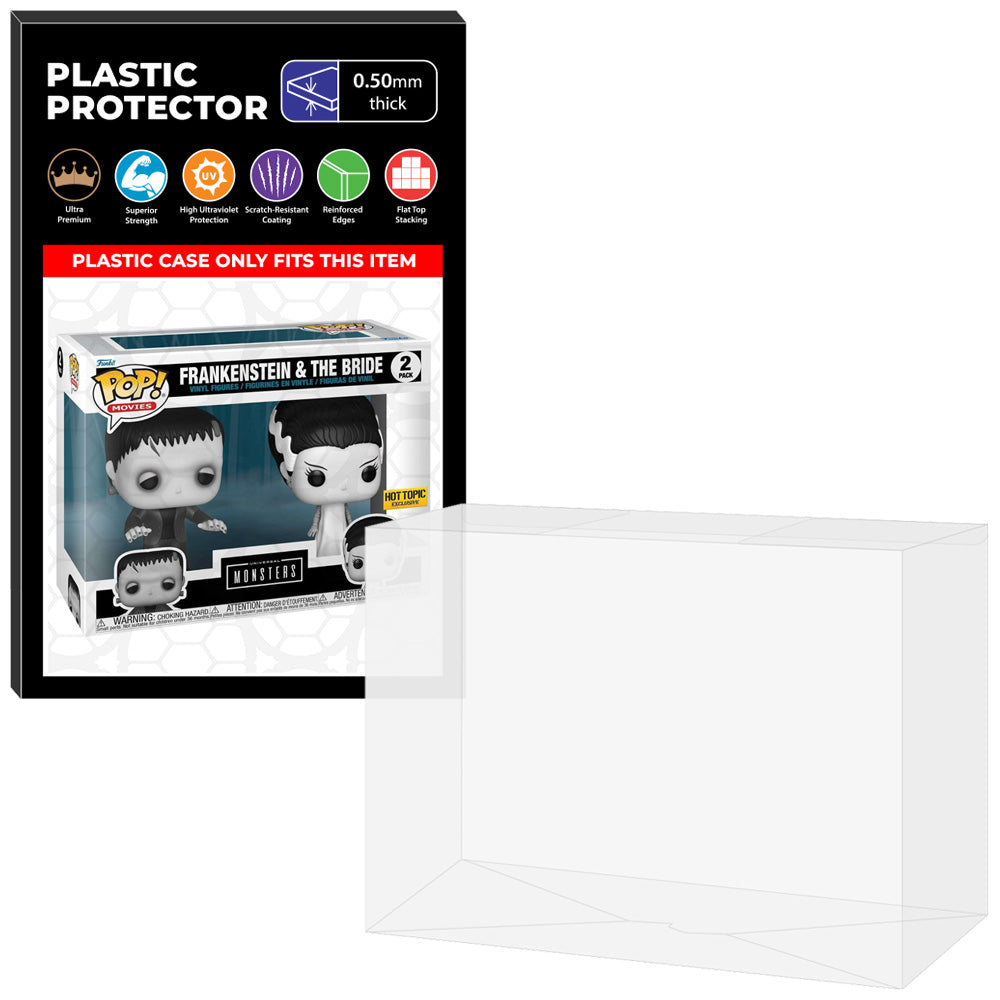 Pop Protector for 2 Pack Frankenstein & The Bride Funko Pop on The Protector Guide App by Display Geek