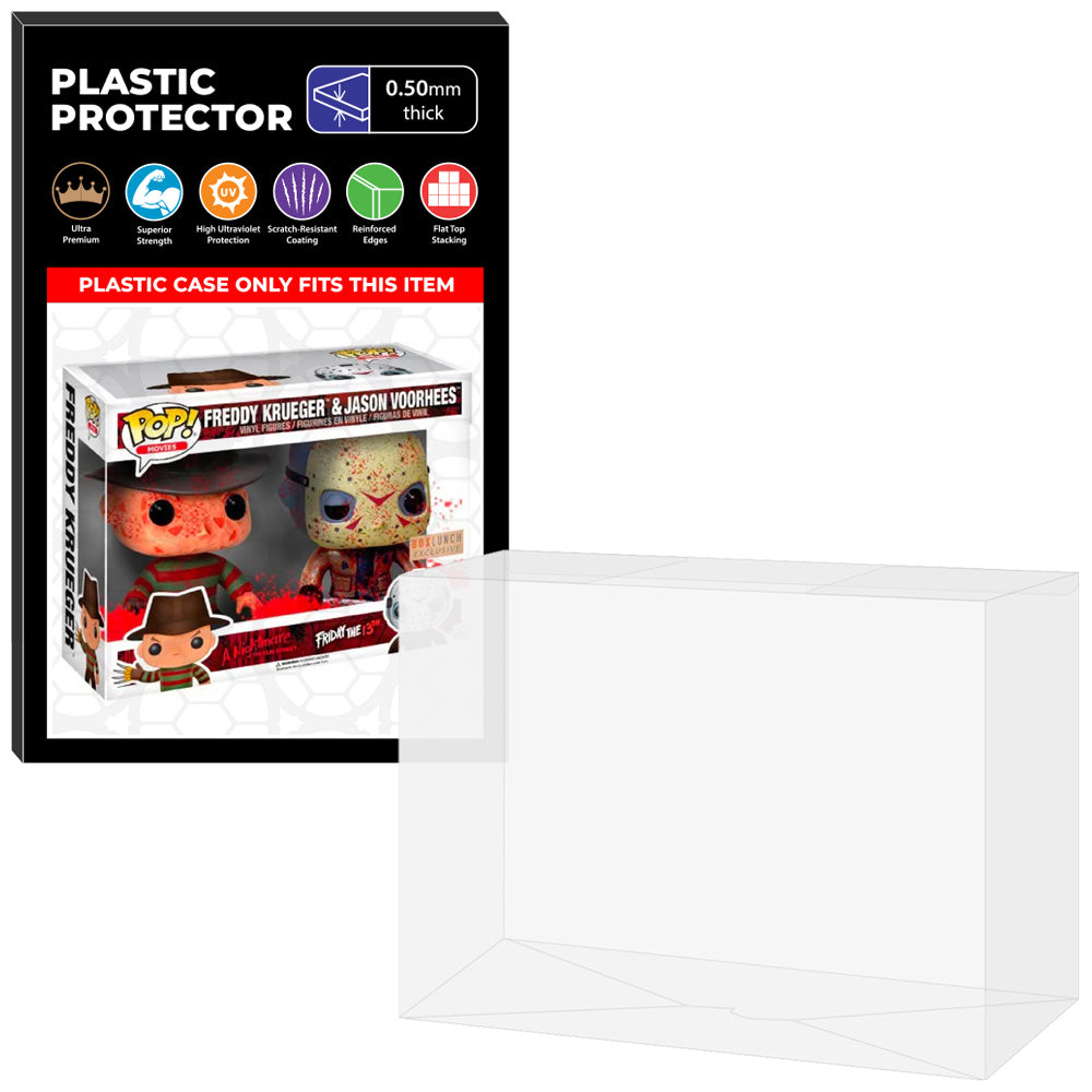 Pop Protector for 2 Pack Freddy Krueger & Jason Voorhees Bloody Funko Pop on The Protector Guide App by Display Geek