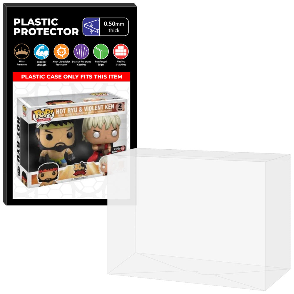 Pop Protector for 2 Pack Hot Ryu & Violent Ken Funko Pop