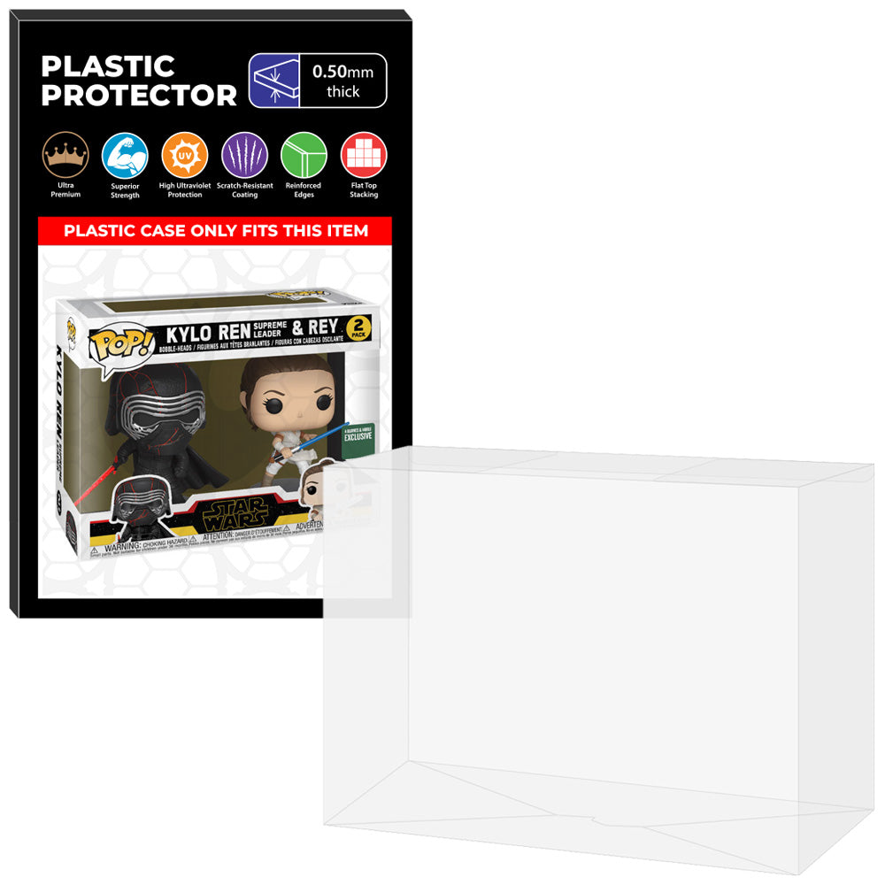 Pop Protector for 2 Pack Kylo Ren Supreme Leader & Rey Funko Pop