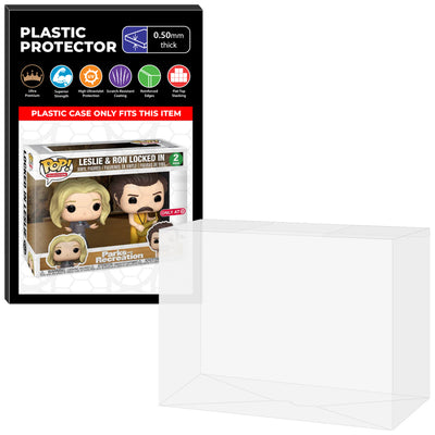 Pop Protector for 2 Pack Leslie & Ron Locked In Funko Pop