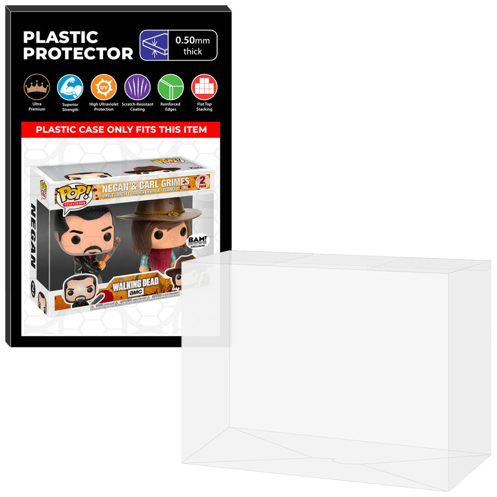 Pop Protector for 2 Pack Negan & Carl Grimes Funko Pop