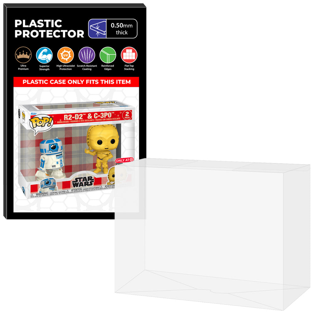 Pop Protector for 2 Pack R2-D2 & C-3PO Retro Reimagined Funko Pop