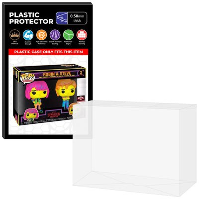 Pop Protector for 2 Pack Stranger Things Robin & Steve Blacklight Funko Pop