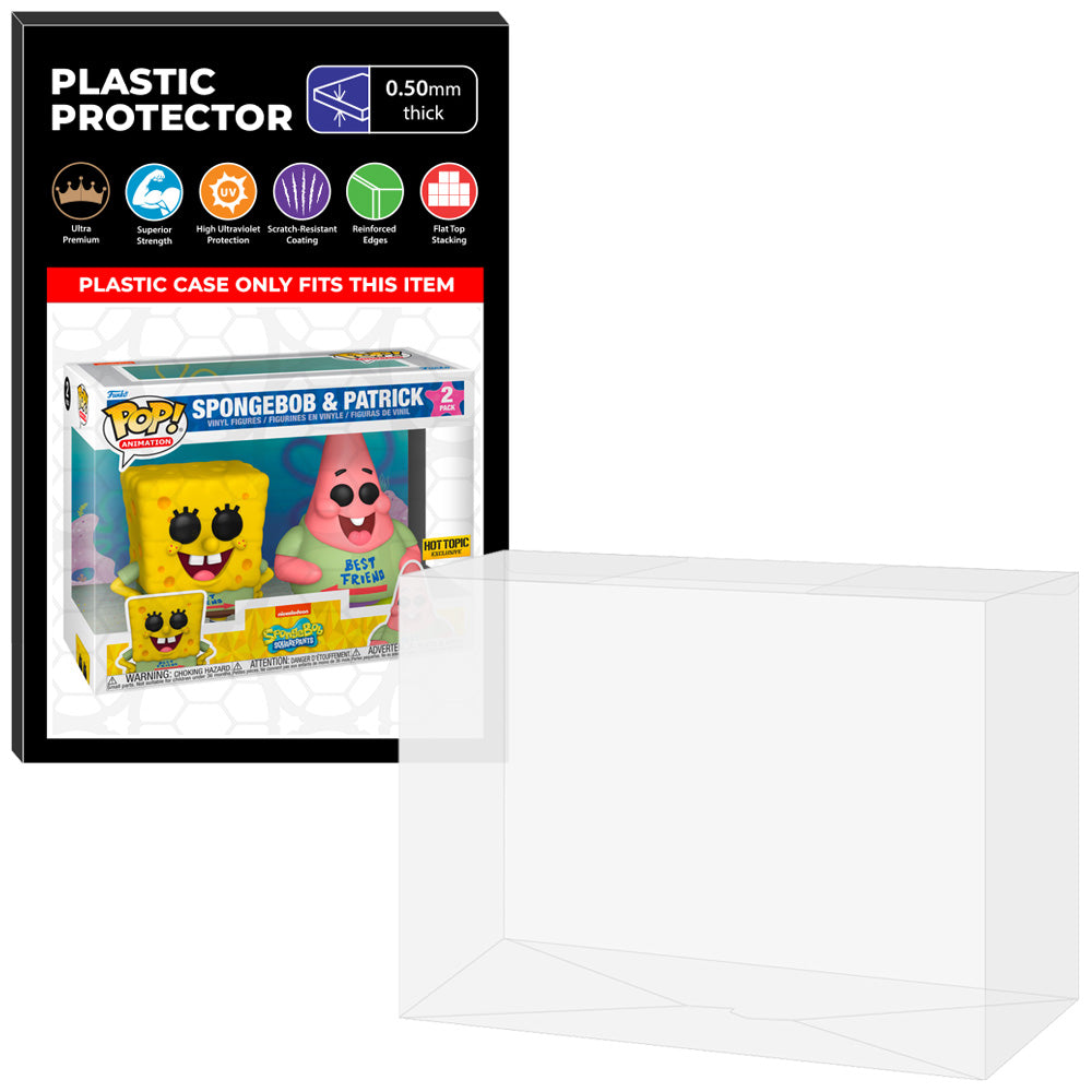 Pop Protector for 2 Pack Spongebob & Patrick Funko Pop