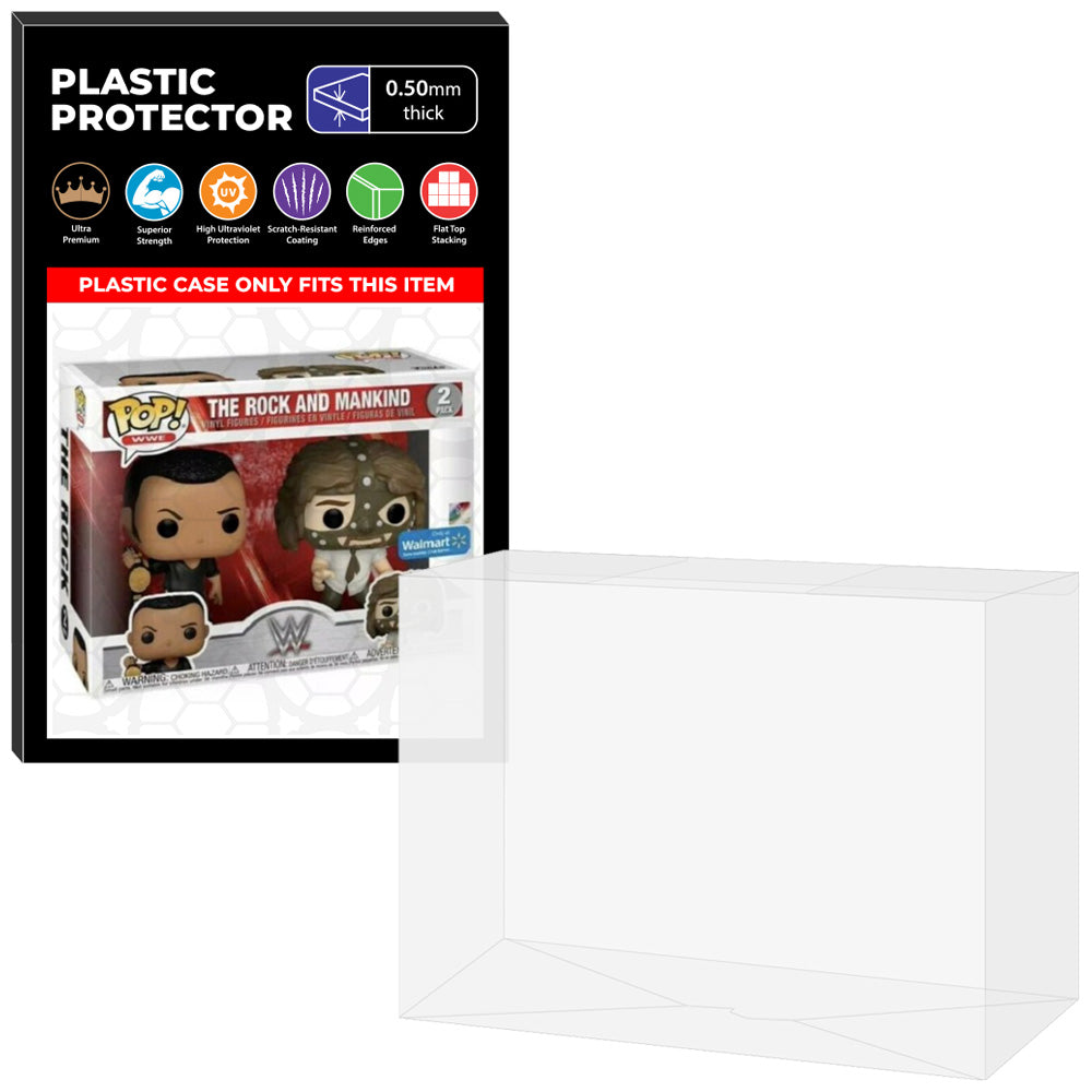 Pop Protector for 2 Pack The Rock and Mankind Funko Pop