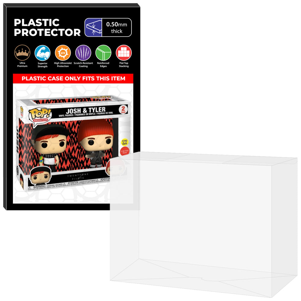 Pop Protector for 2 Pack Twenty One Pilots Josh & Tyler Glow Funko Pop